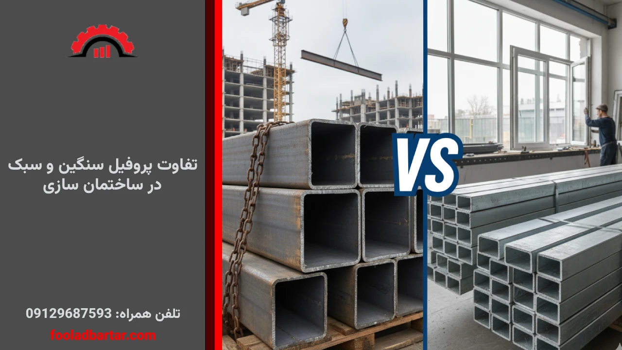 تفاوت پروفیل سنگین و سبک در ساختمان سازی